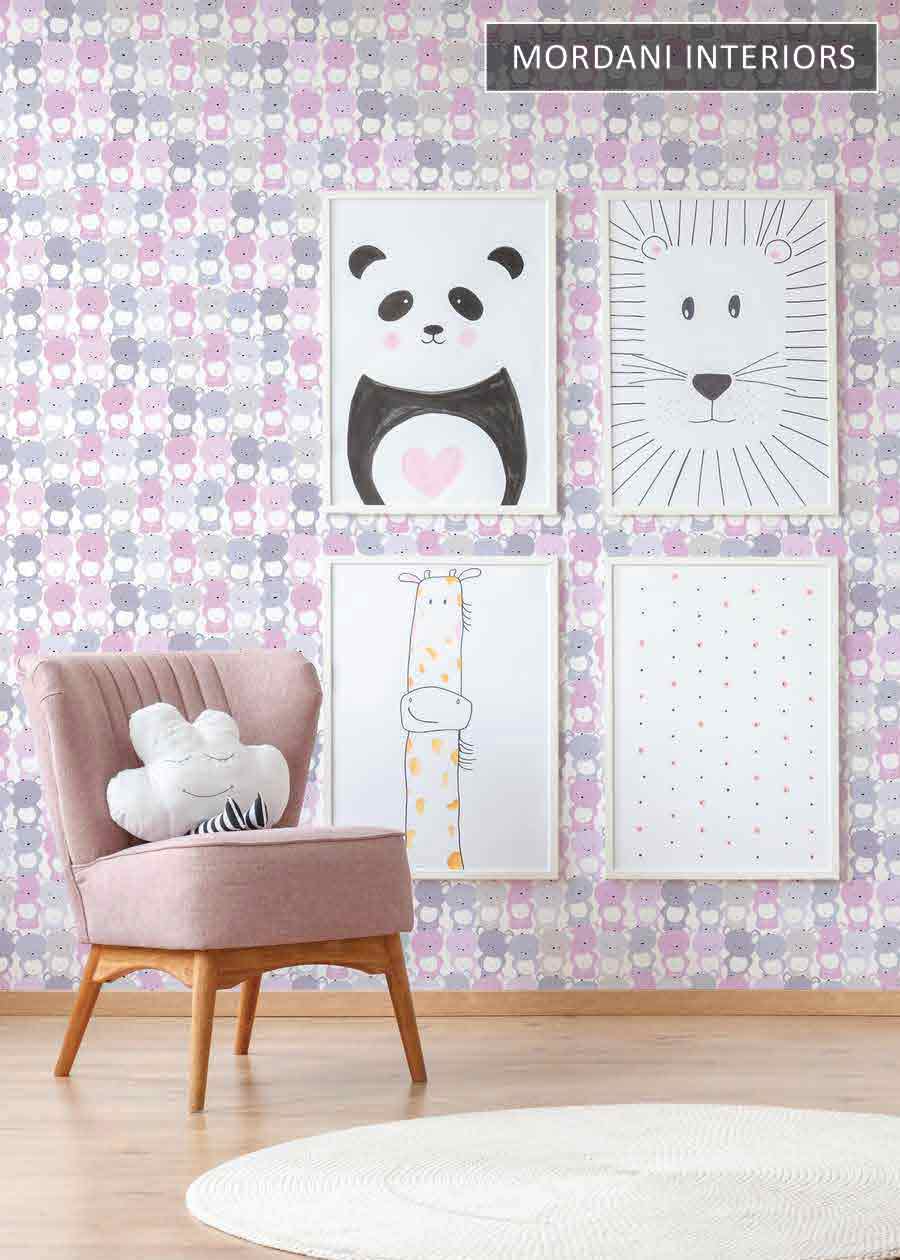 CUTE TEDDY  TALKS  LITTLE LOVE KIDS WALLPAPER DESIGN